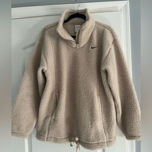 Nike fuzzy quarter zip sweater